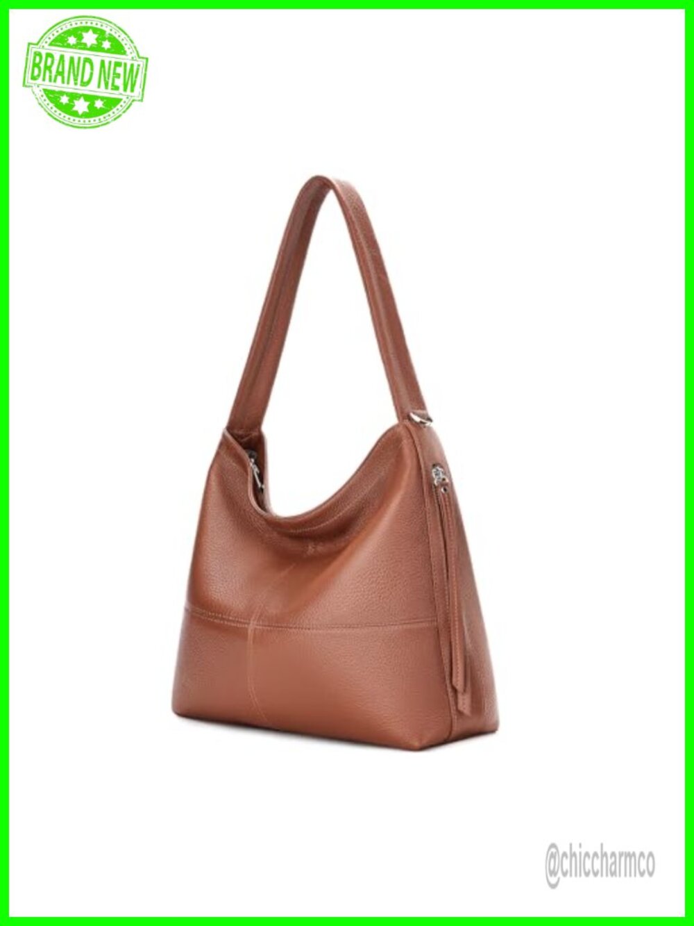 Genuine Leather Hobo Bag for Women Crossbody Purse Tote with 2 Straps